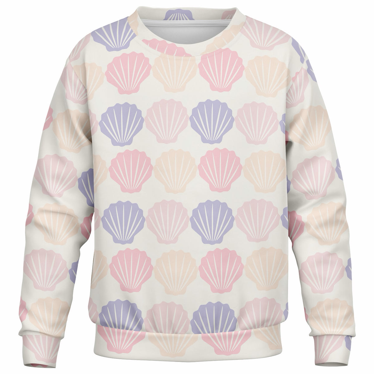 Girls Pastel Seashell Sweatshirt – Ultra Soft & Stretchy, Cozy Fleece or Lightweight Sports Fabric Sweatshirt – Ultra Soft & Stretchy, Cozy Fleece or Lightweight Sports Fabric