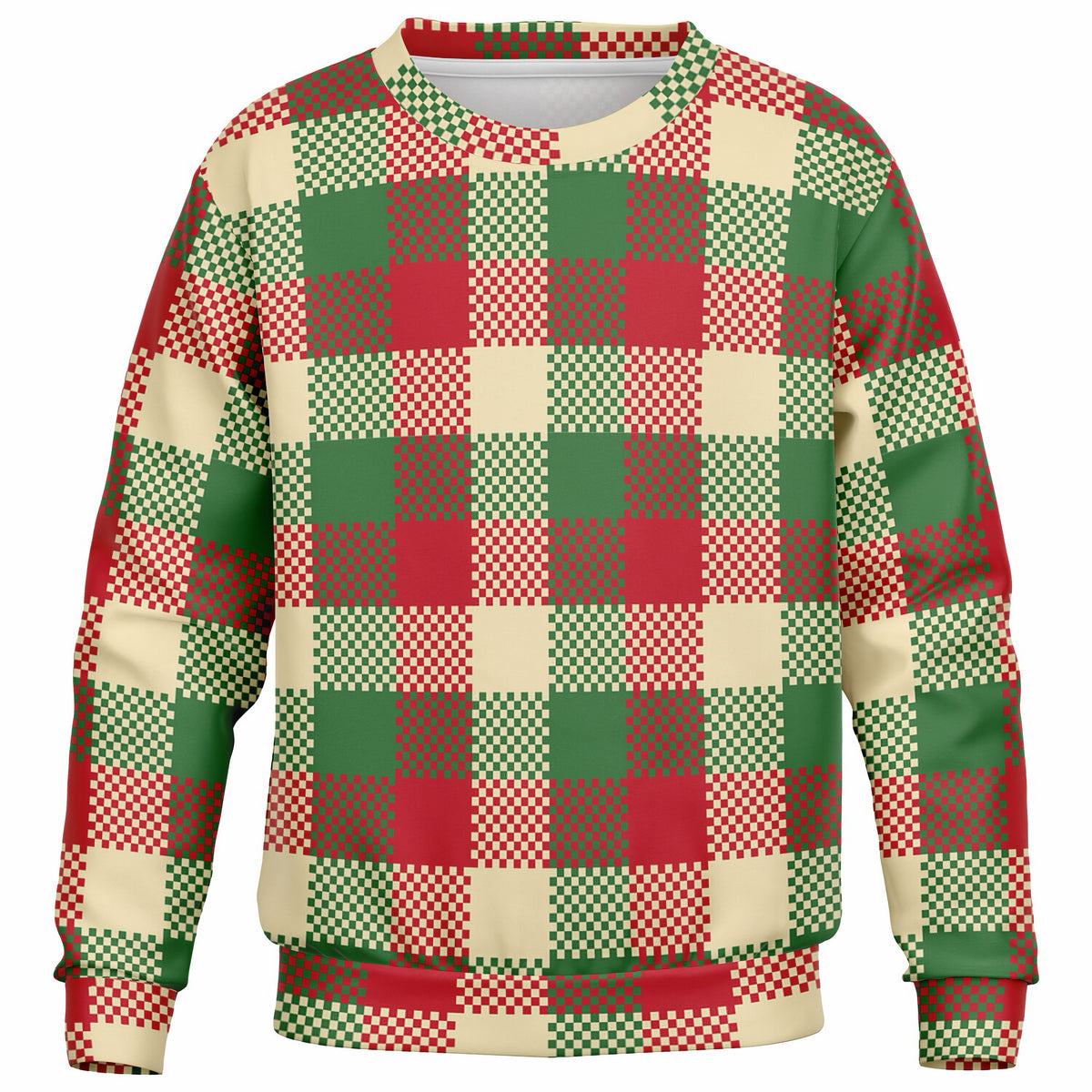 Kids Christmas Plaid Sweatshirt – Ultra Soft & Stretchy, Cozy Fleece or Lightweight Sports Fabric Sweatshirt – Ultra Soft & Stretchy, Cozy Fleece or Lightweight Sports Fabric