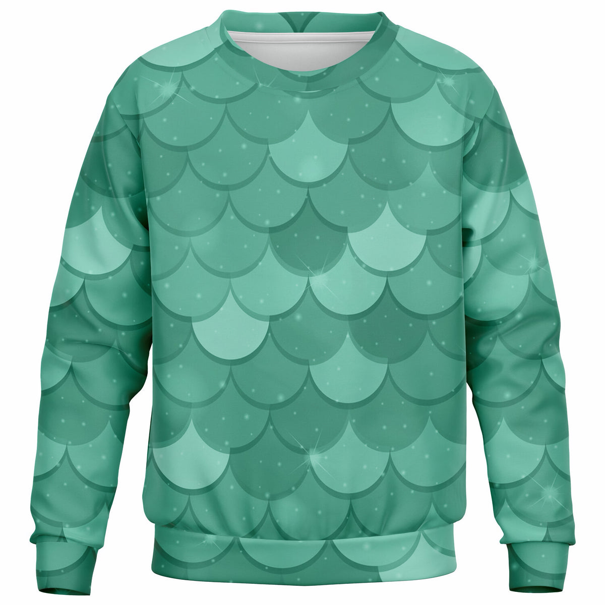 Girls Green Mermaid Sweatshirt – Ultra Soft & Stretchy, Cozy Fleece or Lightweight Sports Fabric Sweatshirt – Ultra Soft & Stretchy, Cozy Fleece or Lightweight Sports Fabric