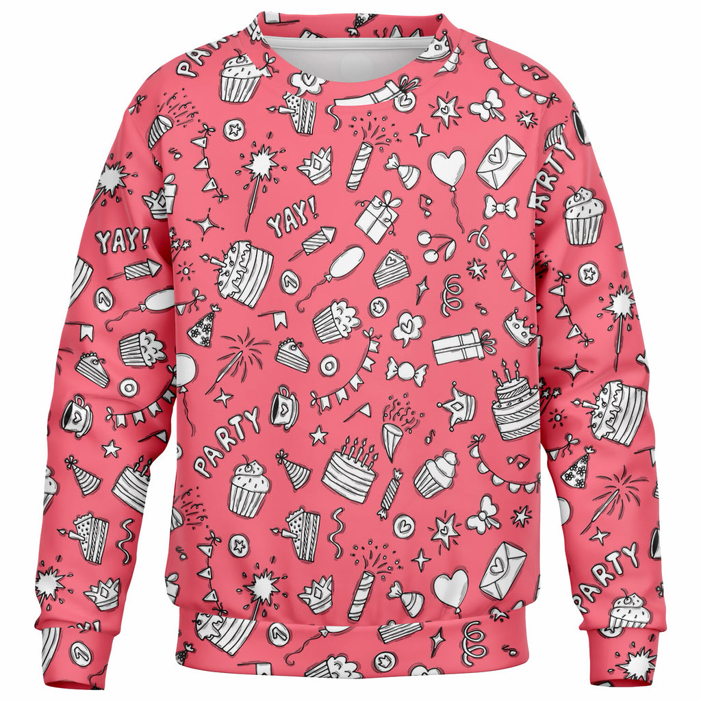 Girls Pink Birthday Sweatshirt – Ultra Soft & Stretchy, Cozy Fleece or Lightweight Sports Fabric Sweatshirt – Ultra Soft & Stretchy, Cozy Fleece or Lightweight Sports Fabric