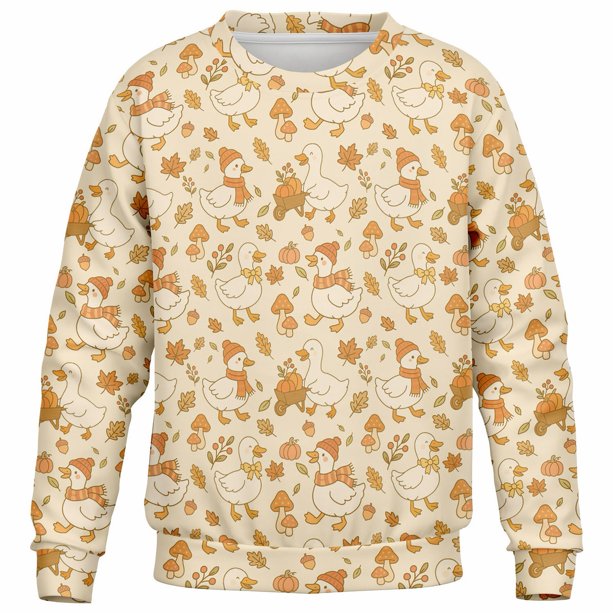 Kids Autumn Duck Sweatshirt – Ultra Soft & Stretchy, Cozy Fleece or Lightweight Sports Fabric Sweatshirt – Ultra Soft & Stretchy, Cozy Fleece or Lightweight Sports Fabric