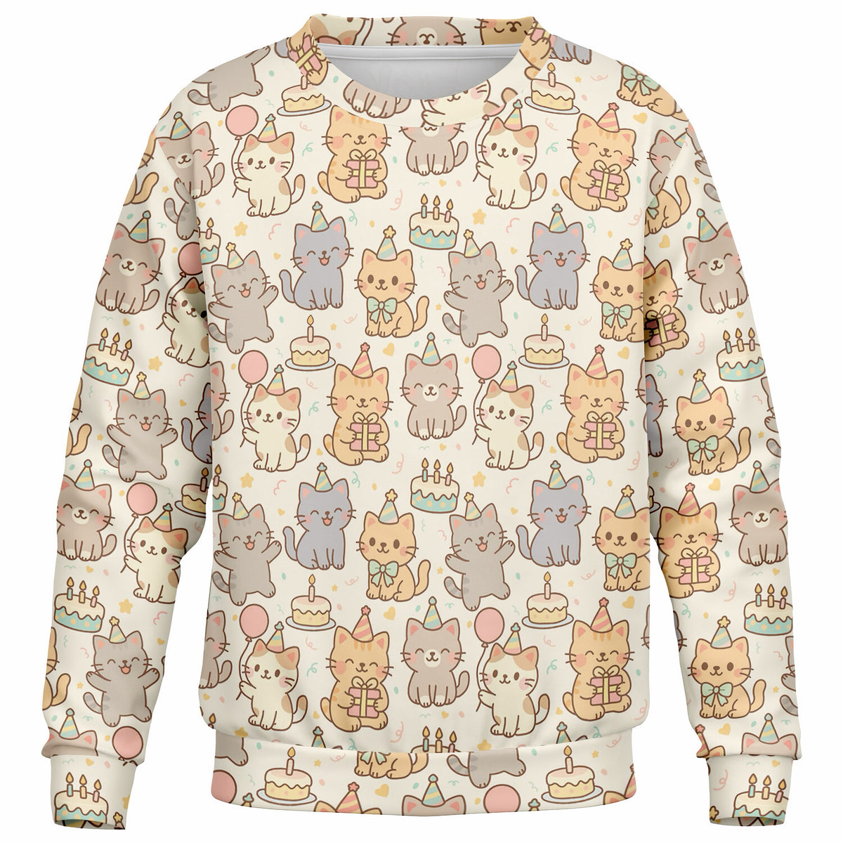 Kids Kitten Birthday Sweatshirt – Ultra Soft & Stretchy, Cozy Fleece or Lightweight Sports Fabric Sweatshirt – Ultra Soft & Stretchy, Cozy Fleece or Lightweight Sports Fabric