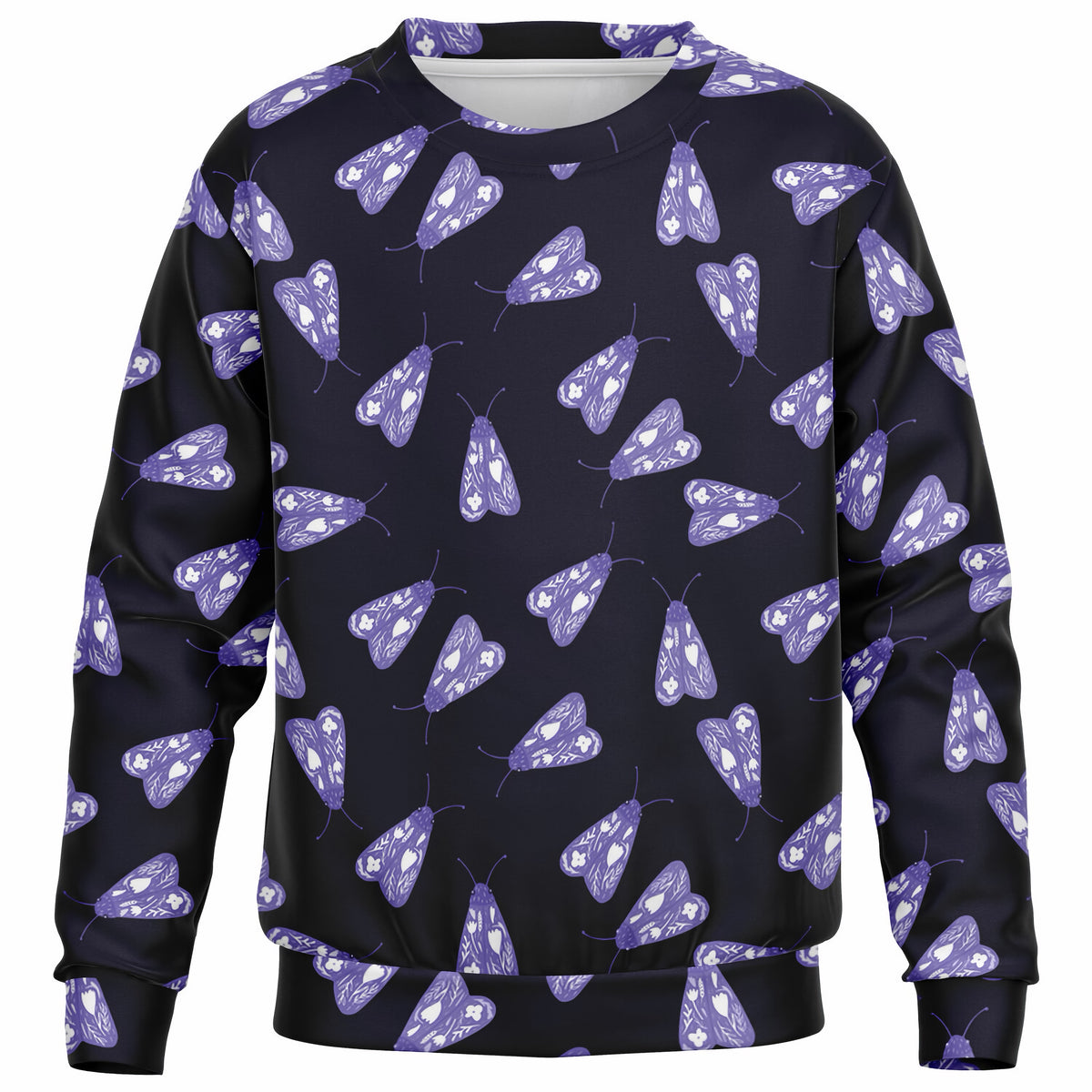 Kids Purple Floral Moth Sweatshirt – Ultra Soft & Stretchy, Cozy Fleece or Lightweight Sports Fabric Sweatshirt – Ultra Soft & Stretchy, Cozy Fleece or Lightweight Sports Fabric