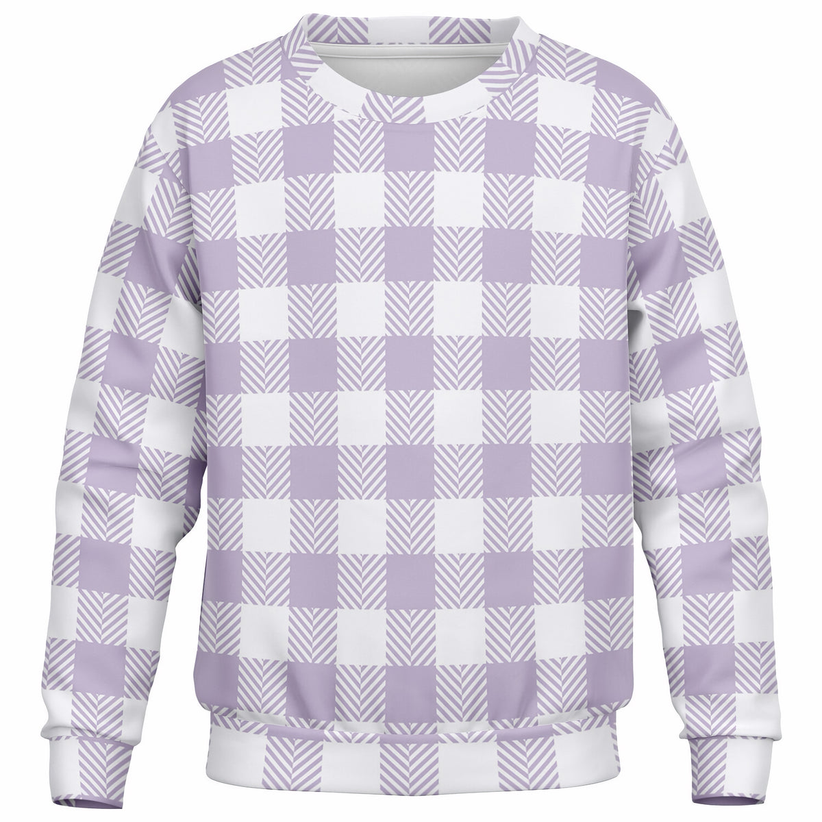 Girls Lavender Purple Gingham Sweatshirt – Ultra Soft & Stretchy, Cozy Fleece or Lightweight Sports Fabric Sweatshirt – Ultra Soft & Stretchy, Cozy Fleece or Lightweight Sports Fabric