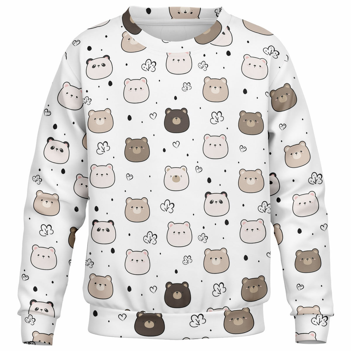 Kids Cute Bear & Panda Sweatshirt – Ultra Soft & Stretchy, Cozy Fleece or Lightweight Sports Fabric Sweatshirt – Ultra Soft & Stretchy, Cozy Fleece or Lightweight Sports Fabric