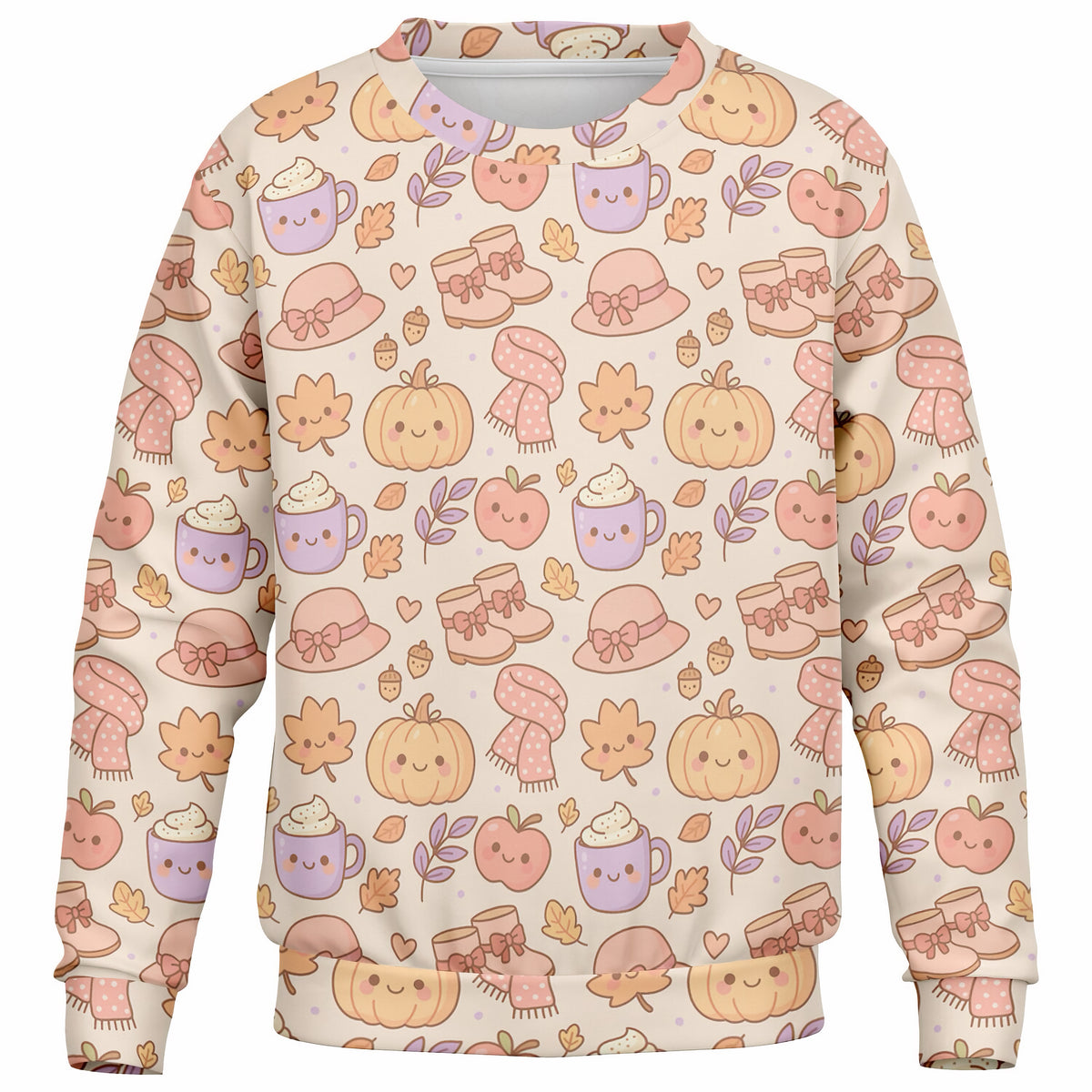 Kids Cute Kawaii Fall Sweatshirt – Ultra Soft & Stretchy, Cozy Fleece or Lightweight Sports Fabric Sweatshirt – Ultra Soft & Stretchy, Cozy Fleece or Lightweight Sports Fabric