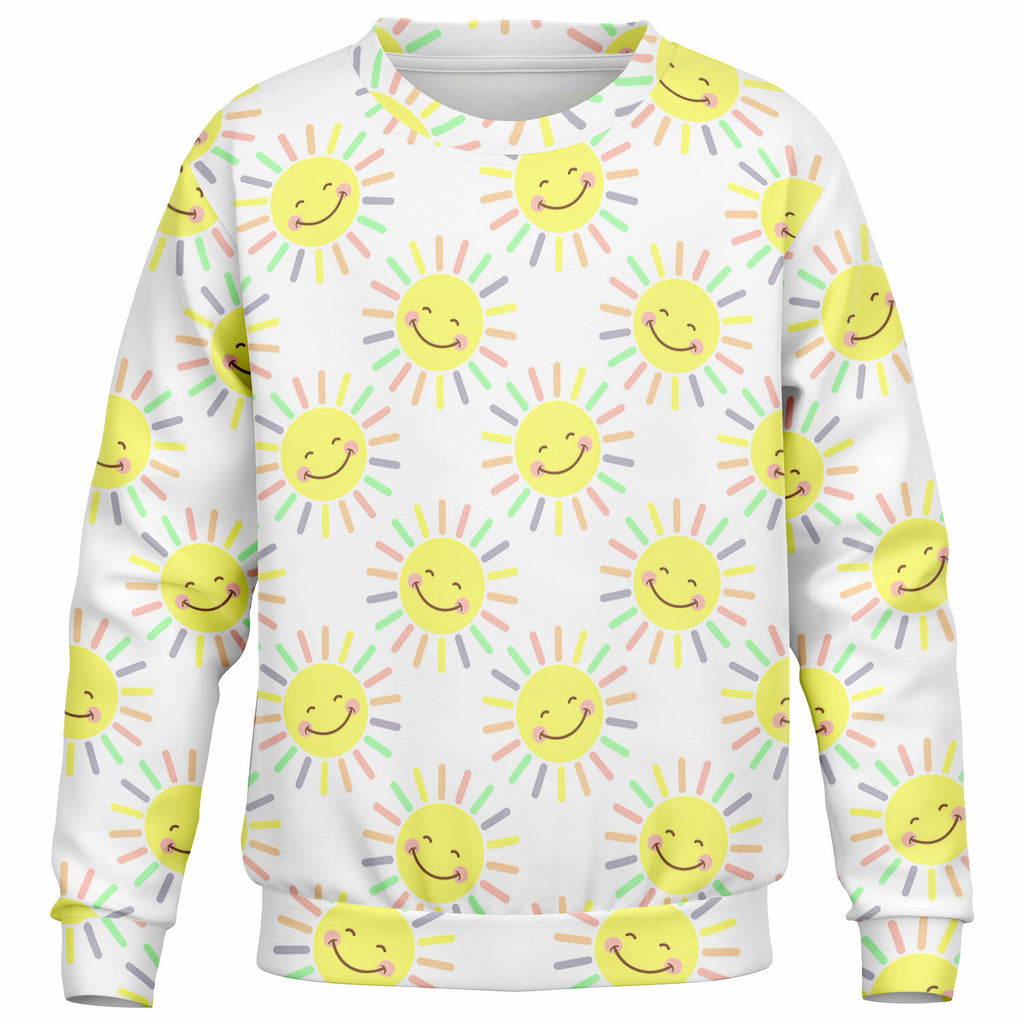 Kids Happy Sunshine Sweatshirt – Ultra Soft & Stretchy, Cozy Fleece or Lightweight Sports Fabric Sweatshirt – Ultra Soft & Stretchy, Cozy Fleece or Lightweight Sports Fabric