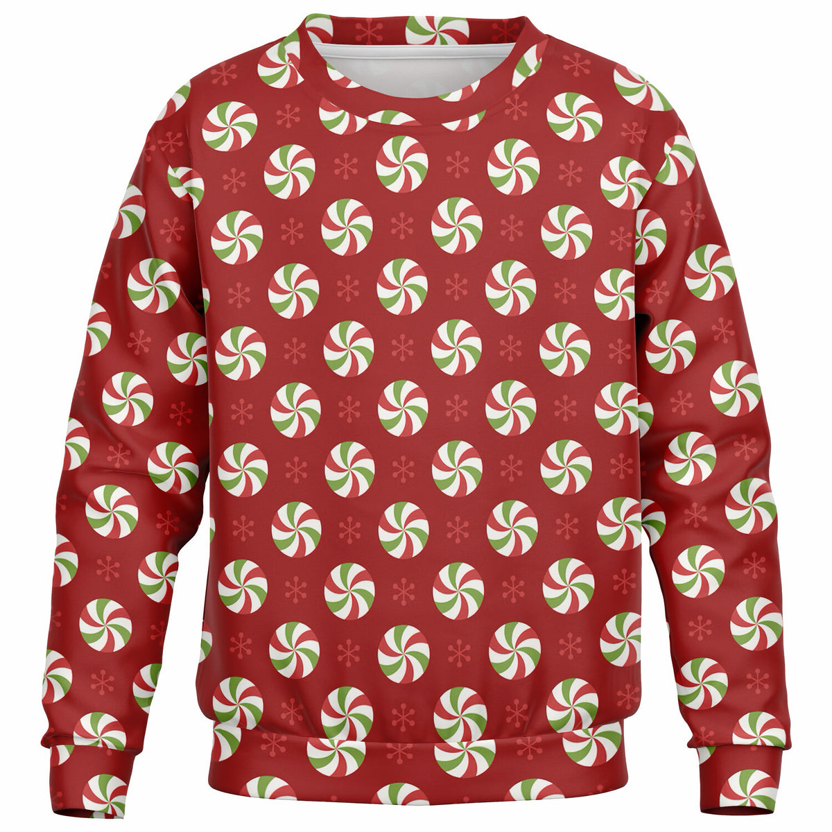 Kids Christmas Peppermint Candy Sweatshirt – Ultra Soft & Stretchy, Cozy Fleece or Lightweight Sports Fabric Sweatshirt – Ultra Soft & Stretchy, Cozy Fleece or Lightweight Sports Fabric