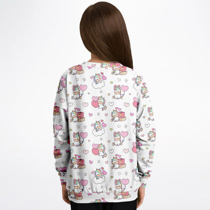 Girls Unicorn Birthday Sweatshirt – Cozy Cotton Fleece or Lightweight Sports Fabric