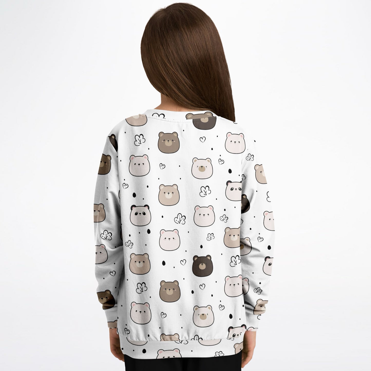 Kids Bears and Pandas Sweatshirt – Cozy Cotton Fleece or Lightweight Sports Fabric