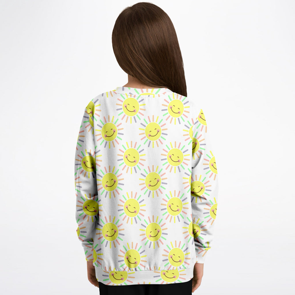 Kids Happy Sunshine Sweatshirt – Ultra Soft & Stretchy, Cozy Fleece or Lightweight Sports Fabric Sweatshirt – Ultra Soft & Stretchy, Cozy Fleece or Lightweight Sports Fabric