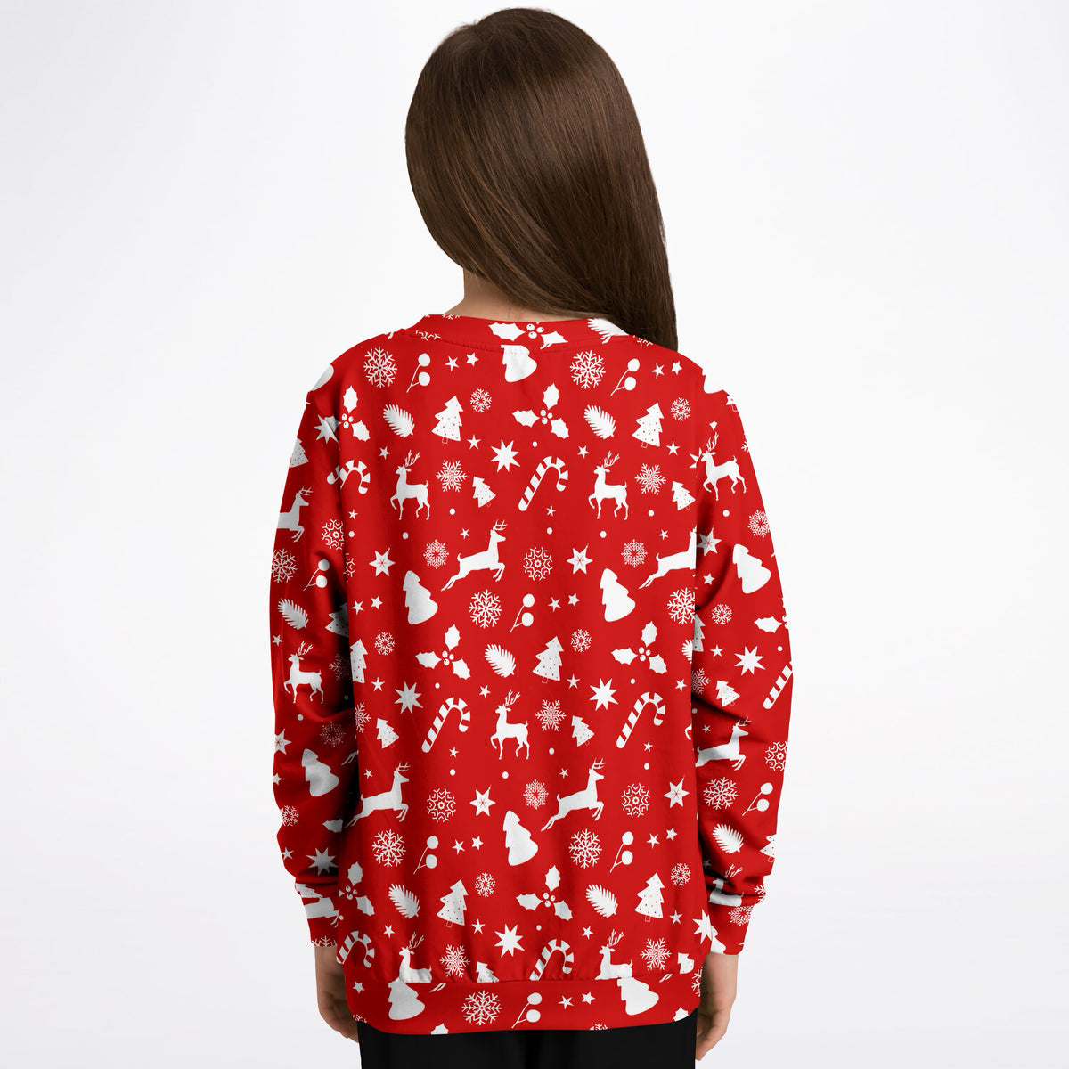 Kids Red Christmas Sweatshirt – Ultra Soft & Stretchy, Cozy Fleece or Lightweight Sports Fabric Sweatshirt – Ultra Soft & Stretchy, Cozy Fleece or Lightweight Sports Fabric