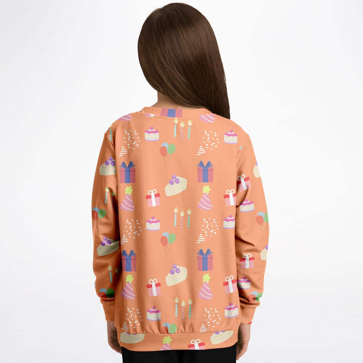 Kids Birthday Party Orange Sweatshirt – Ultra Soft & Stretchy, Cozy Fleece or Lightweight Sports Fabric Sweatshirt – Ultra Soft & Stretchy, Cozy Fleece or Lightweight Sports Fabric