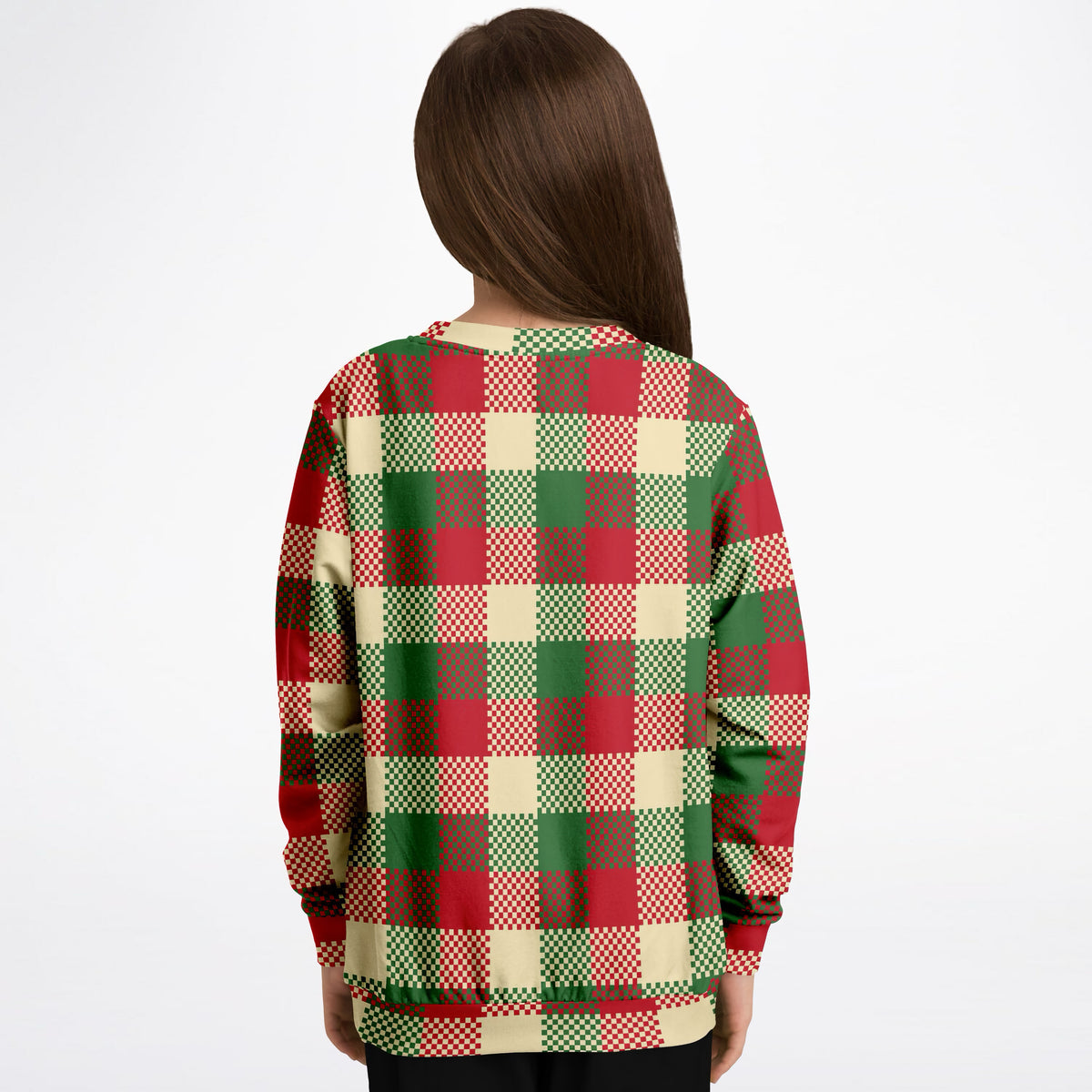 Kids Christmas Plaid Sweatshirt – Ultra Soft & Stretchy, Cozy Fleece or Lightweight Sports Fabric Sweatshirt – Ultra Soft & Stretchy, Cozy Fleece or Lightweight Sports Fabric
