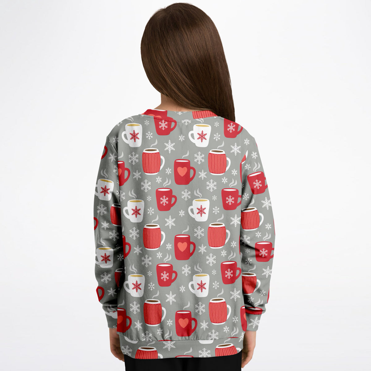 Kids Christmas Hot Cocoa Sweatshirt – Ultra Soft & Stretchy, Cozy Fleece or Lightweight Sports Fabric Sweatshirt – Ultra Soft & Stretchy, Cozy Fleece or Lightweight Sports Fabric
