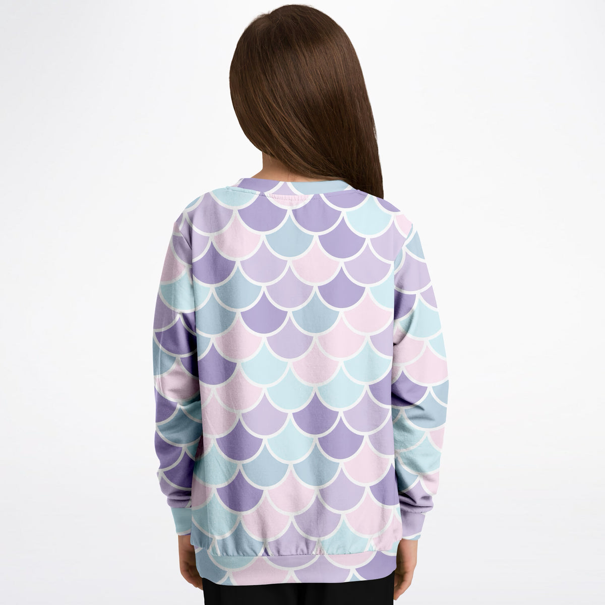 Girls Pastel Purple Mermaid Sweatshirt – Ultra Soft & Stretchy, Cozy Fleece or Lightweight Sports Fabric Sweatshirt – Ultra Soft & Stretchy, Cozy Fleece or Lightweight Sports Fabric
