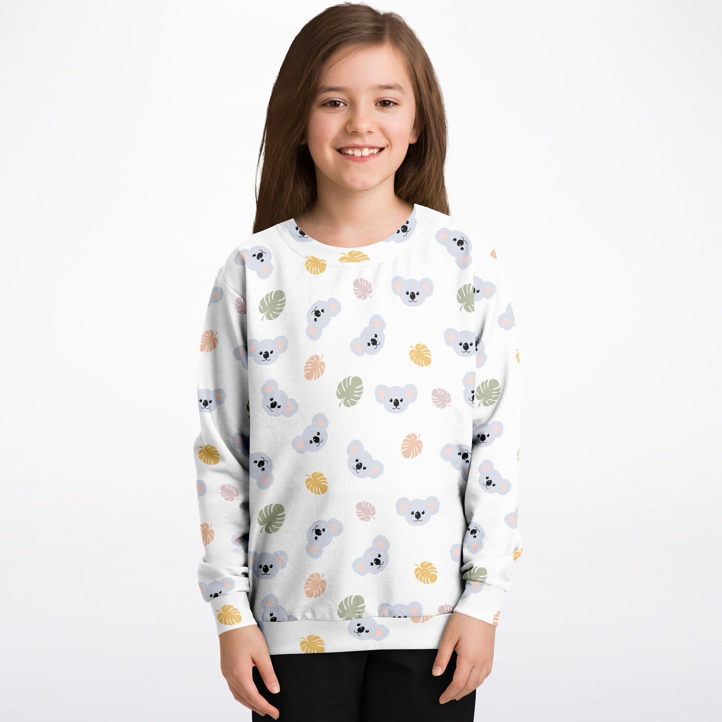 Kids Koala Bear Sweatshirt – Cozy Cotton Fleece or Lightweight Sports Fabric