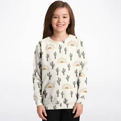 Kids Zebra Print Sweatshirt – Cozy Cotton Fleece or Lightweight Sports Fabric
