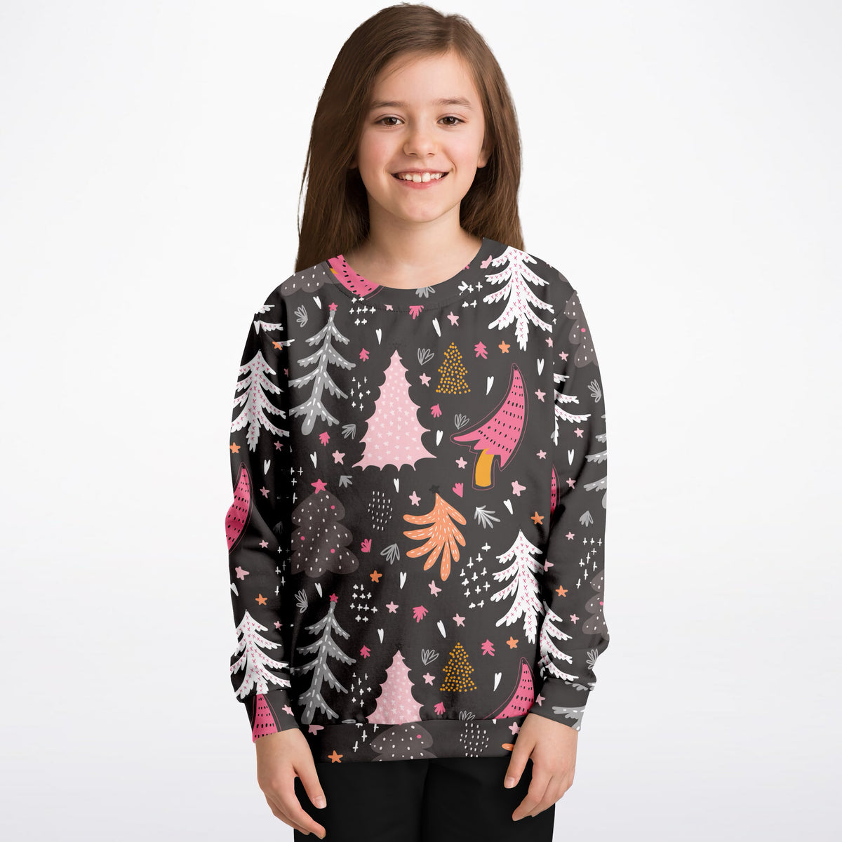 Kids Cute Christmas Tree Sweatshirt – Ultra Soft & Stretchy, Cozy Fleece or Lightweight Sports Fabric Sweatshirt – Ultra Soft & Stretchy, Cozy Fleece or Lightweight Sports Fabric