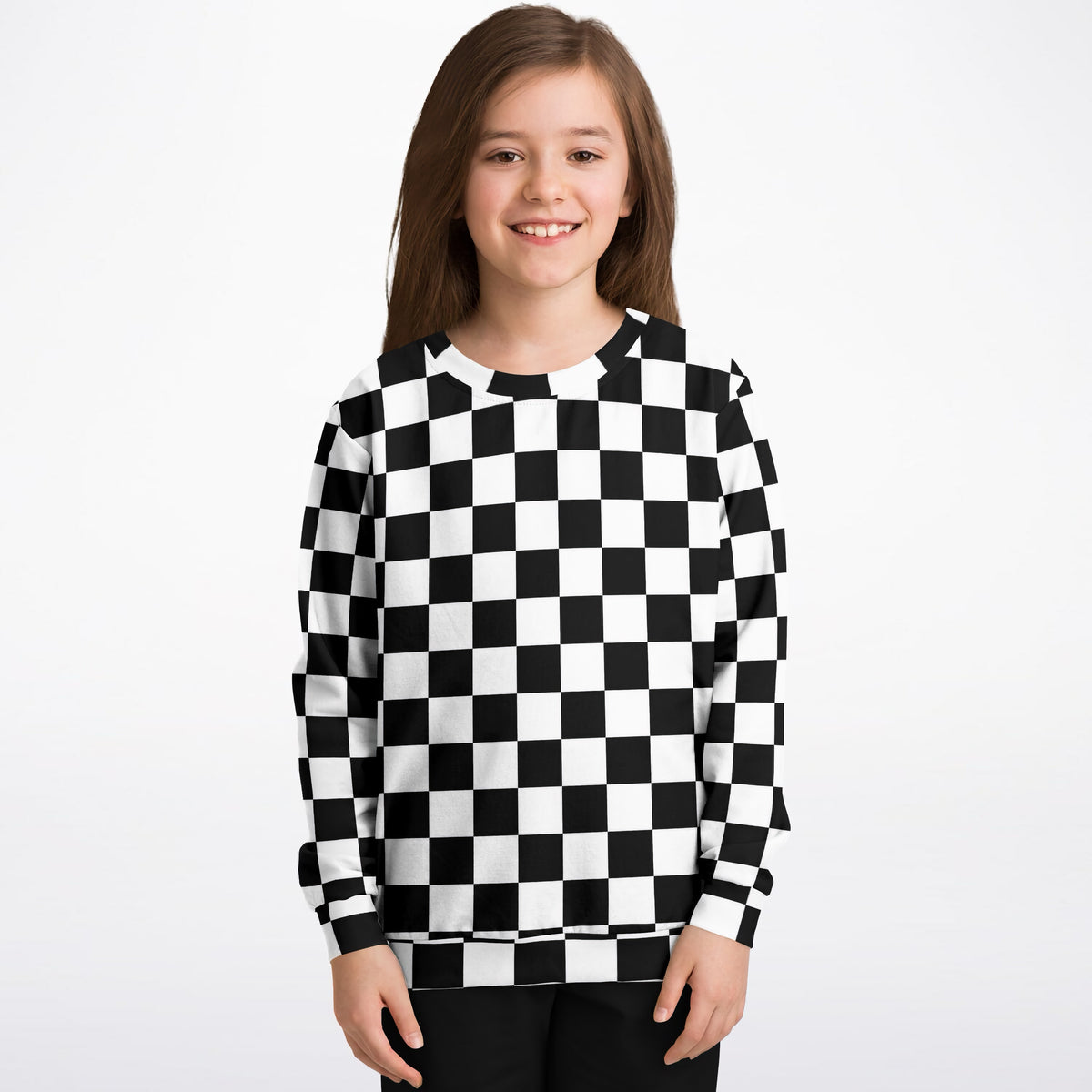 Kids Checkered Sweatshirt – Ultra Soft & Stretchy, Cozy Fleece or Lightweight Sports Fabric Sweatshirt – Ultra Soft & Stretchy, Cozy Fleece or Lightweight Sports Fabric
