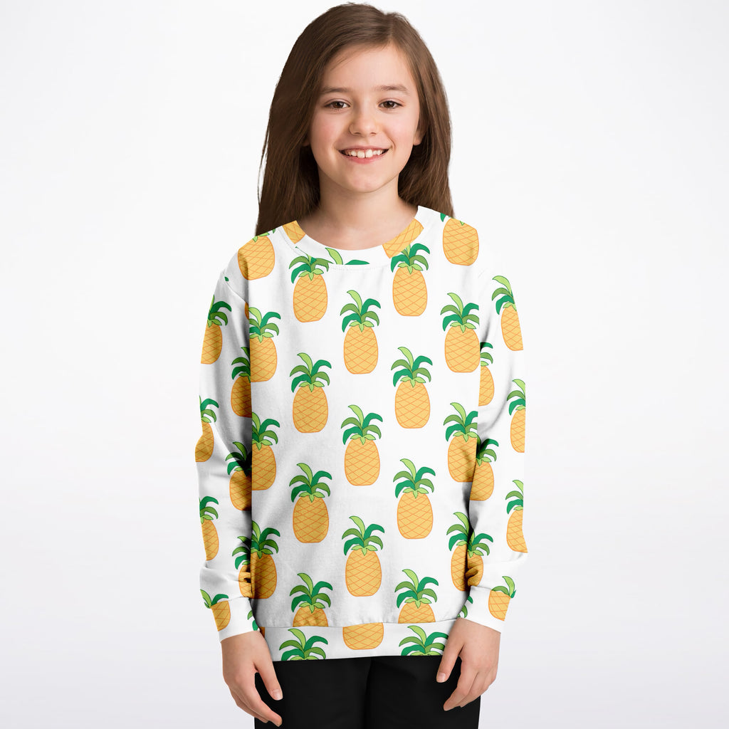 Kids Pineapple Sweatshirt – Ultra Soft & Stretchy, Cozy Fleece or Lightweight Sports Fabric Sweatshirt – Ultra Soft & Stretchy, Cozy Fleece or Lightweight Sports Fabric