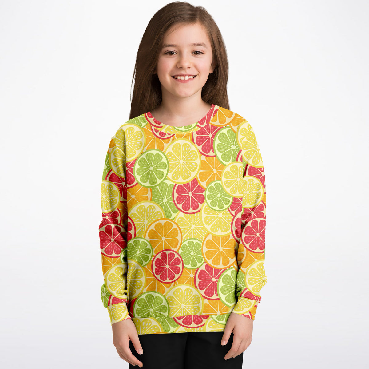 Kids Citrus Fruit Sweatshirt – Ultra Soft & Stretchy, Cozy Fleece or Lightweight Sports Fabric Sweatshirt – Ultra Soft & Stretchy, Cozy Fleece or Lightweight Sports Fabric