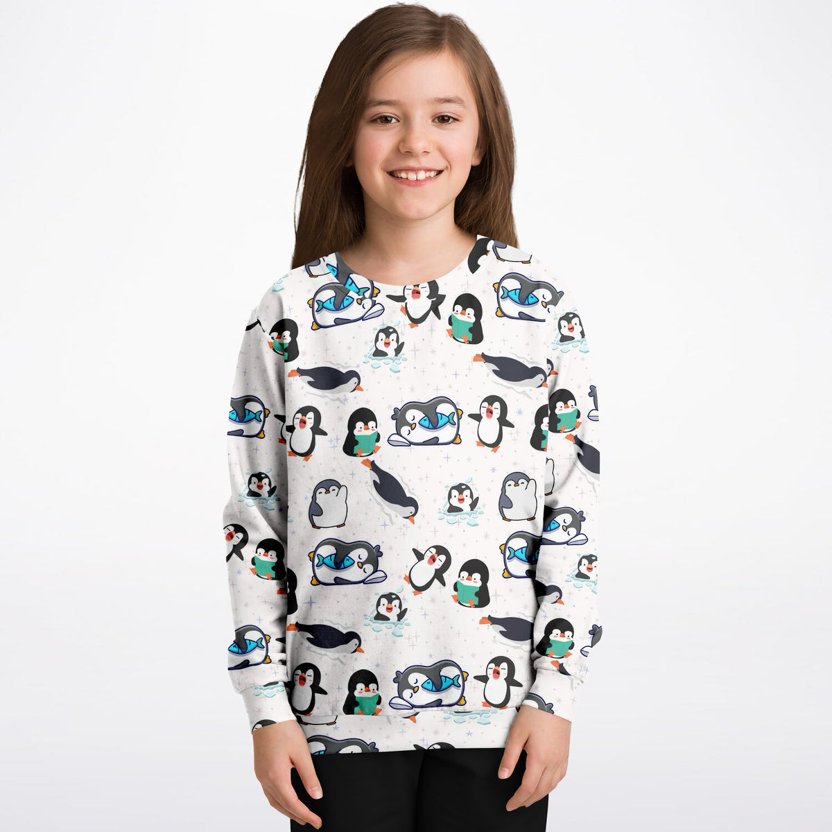 Kids Penguin Sweatshirt – Ultra Soft & Stretchy, Cozy Fleece or Lightweight Sports Fabric Sweatshirt – Ultra Soft & Stretchy, Cozy Fleece or Lightweight Sports Fabric