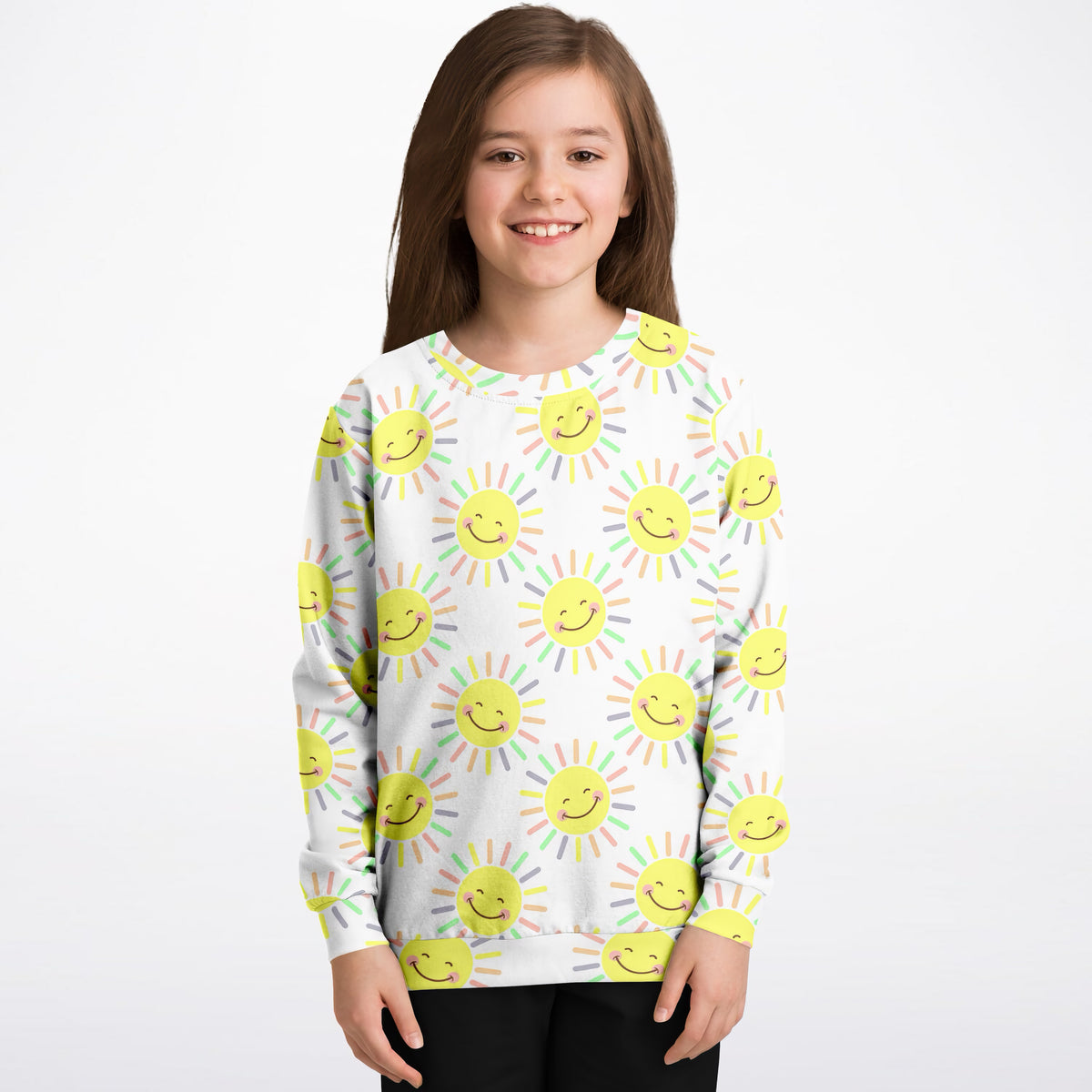 Kids Happy Sunshine Sweatshirt – Ultra Soft & Stretchy, Cozy Fleece or Lightweight Sports Fabric Sweatshirt – Ultra Soft & Stretchy, Cozy Fleece or Lightweight Sports Fabric
