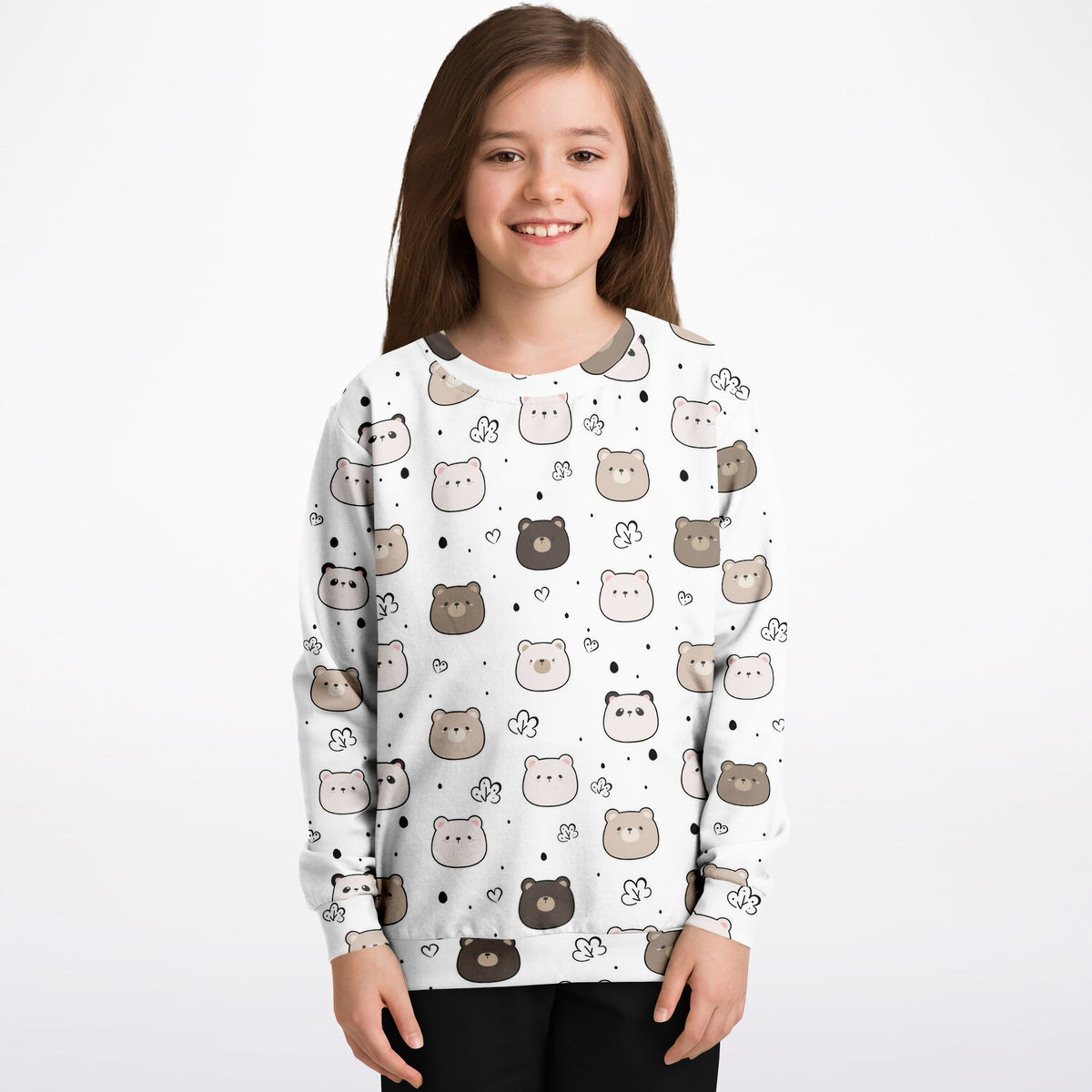 Kids Cute Bear & Panda Sweatshirt – Ultra Soft & Stretchy, Cozy Fleece or Lightweight Sports Fabric Sweatshirt – Ultra Soft & Stretchy, Cozy Fleece or Lightweight Sports Fabric