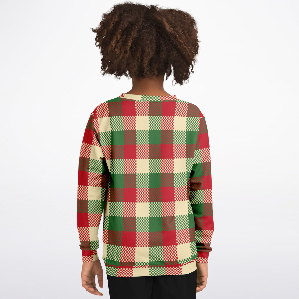 Kids Christmas Plaid Sweatshirt – Ultra Soft & Stretchy, Cozy Fleece or Lightweight Sports Fabric Sweatshirt – Ultra Soft & Stretchy, Cozy Fleece or Lightweight Sports Fabric