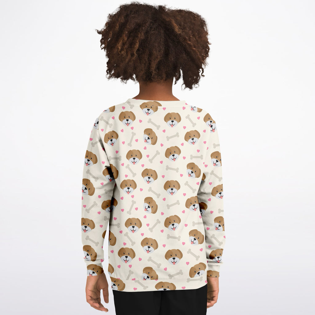 Kids Cute Puppy Sweatshirt – Ultra Soft & Stretchy, Cozy Fleece or Lightweight Sports Fabric Sweatshirt – Ultra Soft & Stretchy, Cozy Fleece or Lightweight Sports Fabric