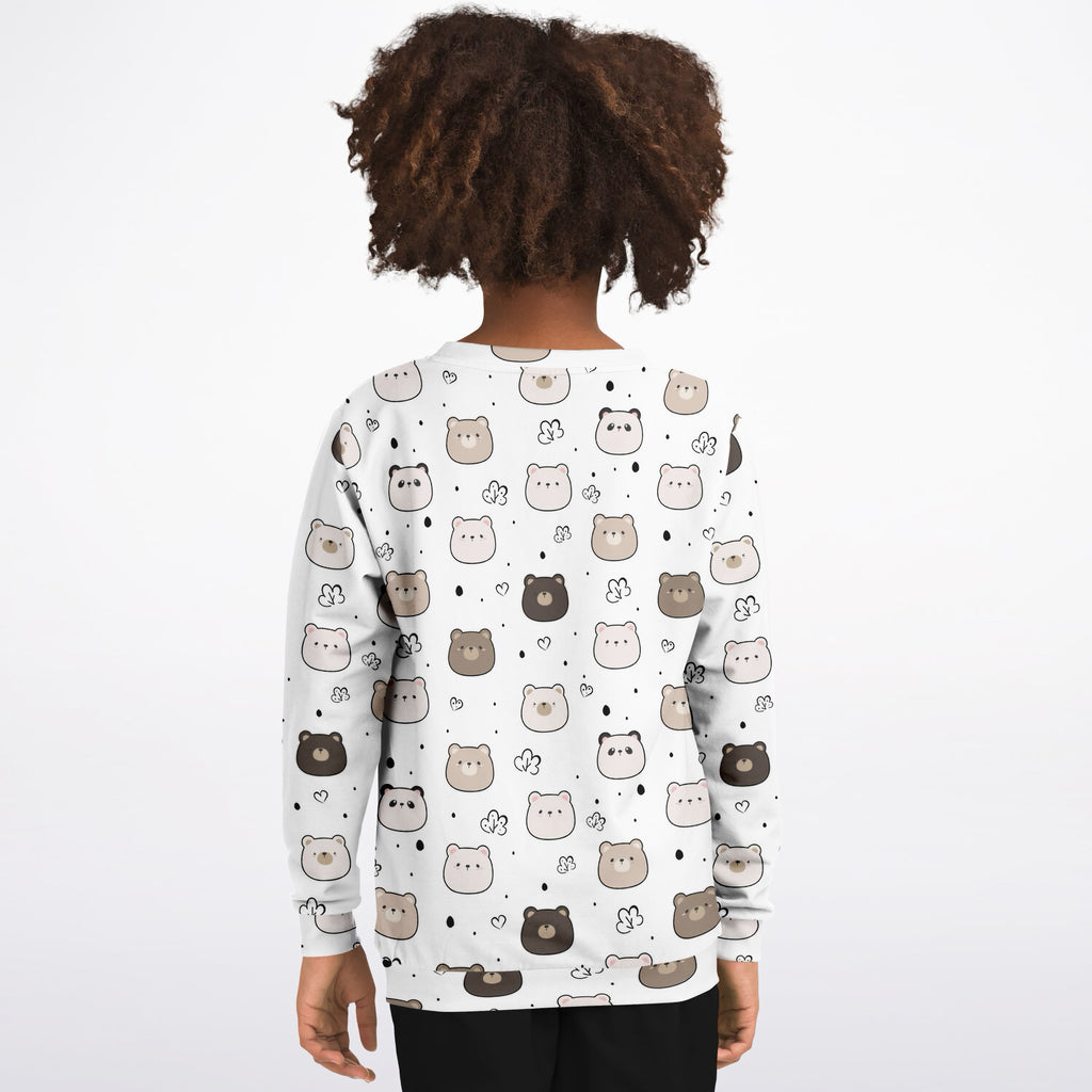 Kids Cute Bear & Panda Sweatshirt – Ultra Soft & Stretchy, Cozy Fleece or Lightweight Sports Fabric Sweatshirt – Ultra Soft & Stretchy, Cozy Fleece or Lightweight Sports Fabric