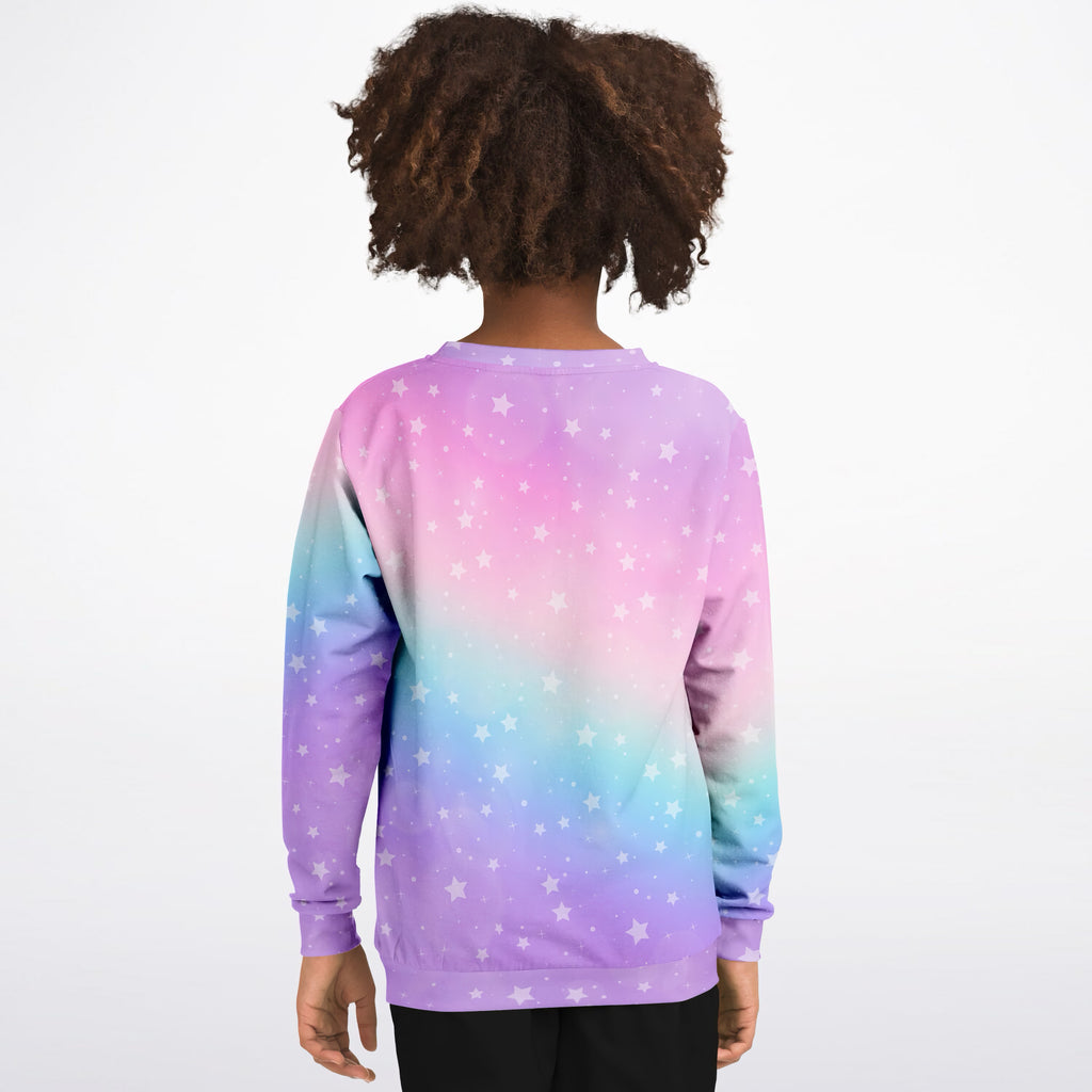 Girls Rainbow Stars Sweatshirt – Ultra Soft & Stretchy, Cozy Fleece or Lightweight Sports Fabric Sweatshirt – Ultra Soft & Stretchy, Cozy Fleece or Lightweight Sports Fabric