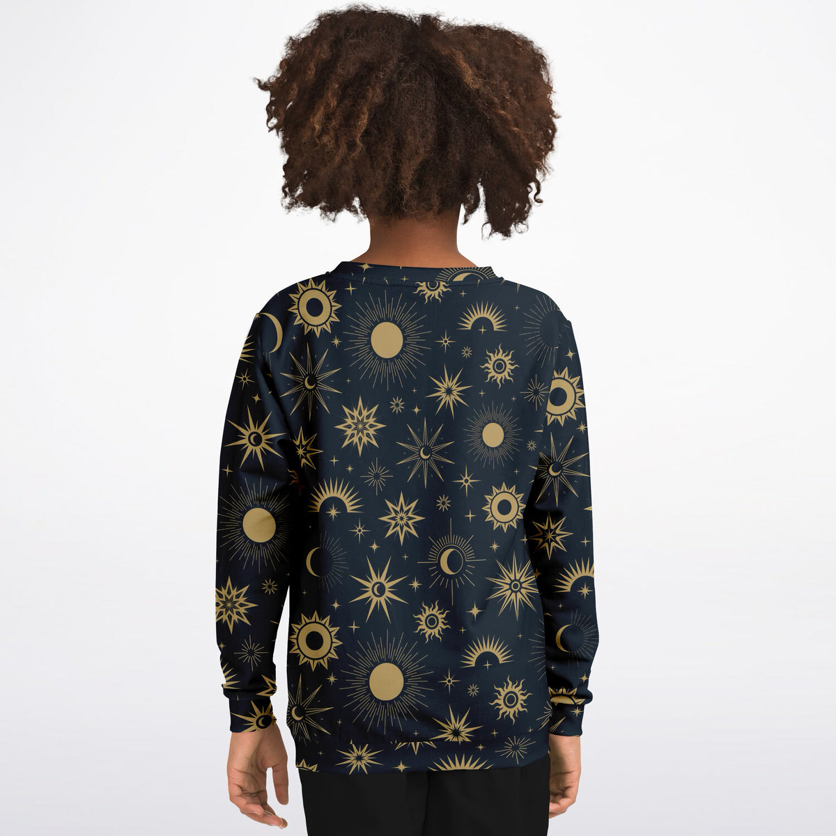 Kids Celestial Sun & Moon Sweatshirt – Ultra Soft & Stretchy, Cozy Fleece or Lightweight Sports Fabric Sweatshirt – Ultra Soft & Stretchy, Cozy Fleece or Lightweight Sports Fabric