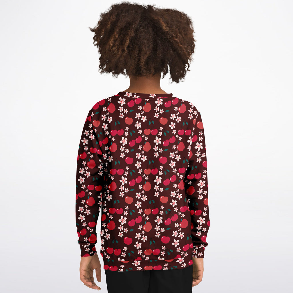 Girls Cherry Blossom Sweatshirt – Ultra Soft & Stretchy, Cozy Fleece or Lightweight Sports Fabric Sweatshirt – Ultra Soft & Stretchy, Cozy Fleece or Lightweight Sports Fabric