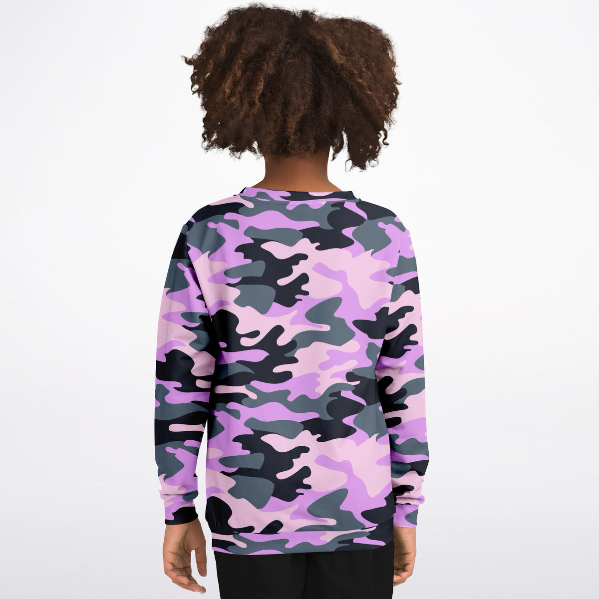 Kids Purple Camouflage Sweatshirt – Ultra Soft & Stretchy, Cozy Fleece or Lightweight Sports Fabric Sweatshirt – Ultra Soft & Stretchy, Cozy Fleece or Lightweight Sports Fabric