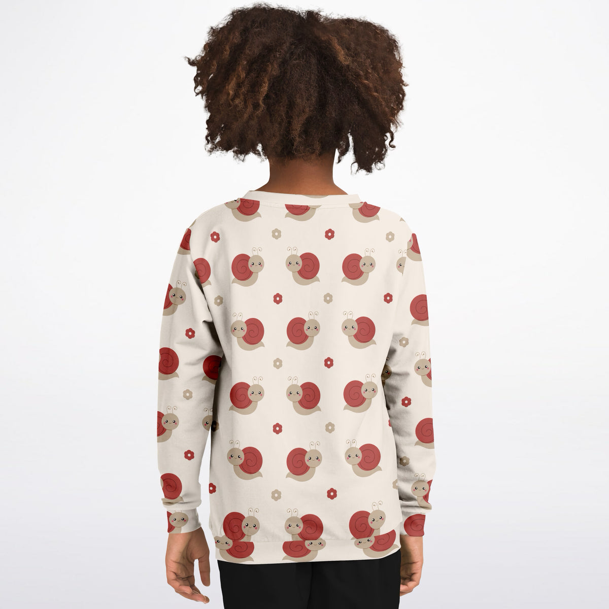 Kids Red Snail Sweatshirt – Ultra Soft & Stretchy, Cozy Fleece or Lightweight Sports Fabric Sweatshirt – Ultra Soft & Stretchy, Cozy Fleece or Lightweight Sports Fabric