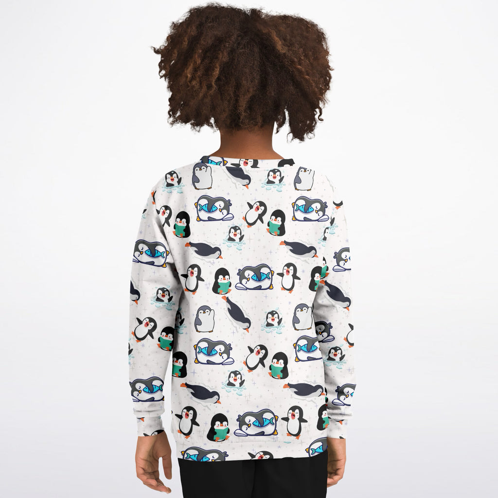 Kids Penguin Sweatshirt – Ultra Soft & Stretchy, Cozy Fleece or Lightweight Sports Fabric Sweatshirt – Ultra Soft & Stretchy, Cozy Fleece or Lightweight Sports Fabric