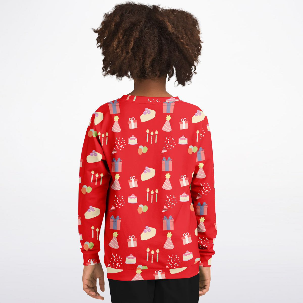 Kids Birthday Party Red Sweatshirt – Ultra Soft & Stretchy, Cozy Fleece or Lightweight Sports Fabric Sweatshirt – Ultra Soft & Stretchy, Cozy Fleece or Lightweight Sports Fabric