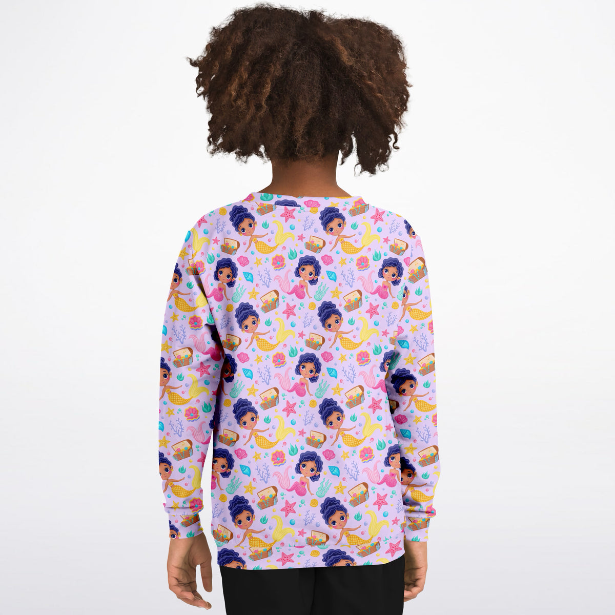 Girls Cute Underwater Mermaid Sweatshirt – Ultra Soft & Stretchy, Cozy Fleece or Lightweight Sports Fabric Sweatshirt – Ultra Soft & Stretchy, Cozy Fleece or Lightweight Sports Fabric