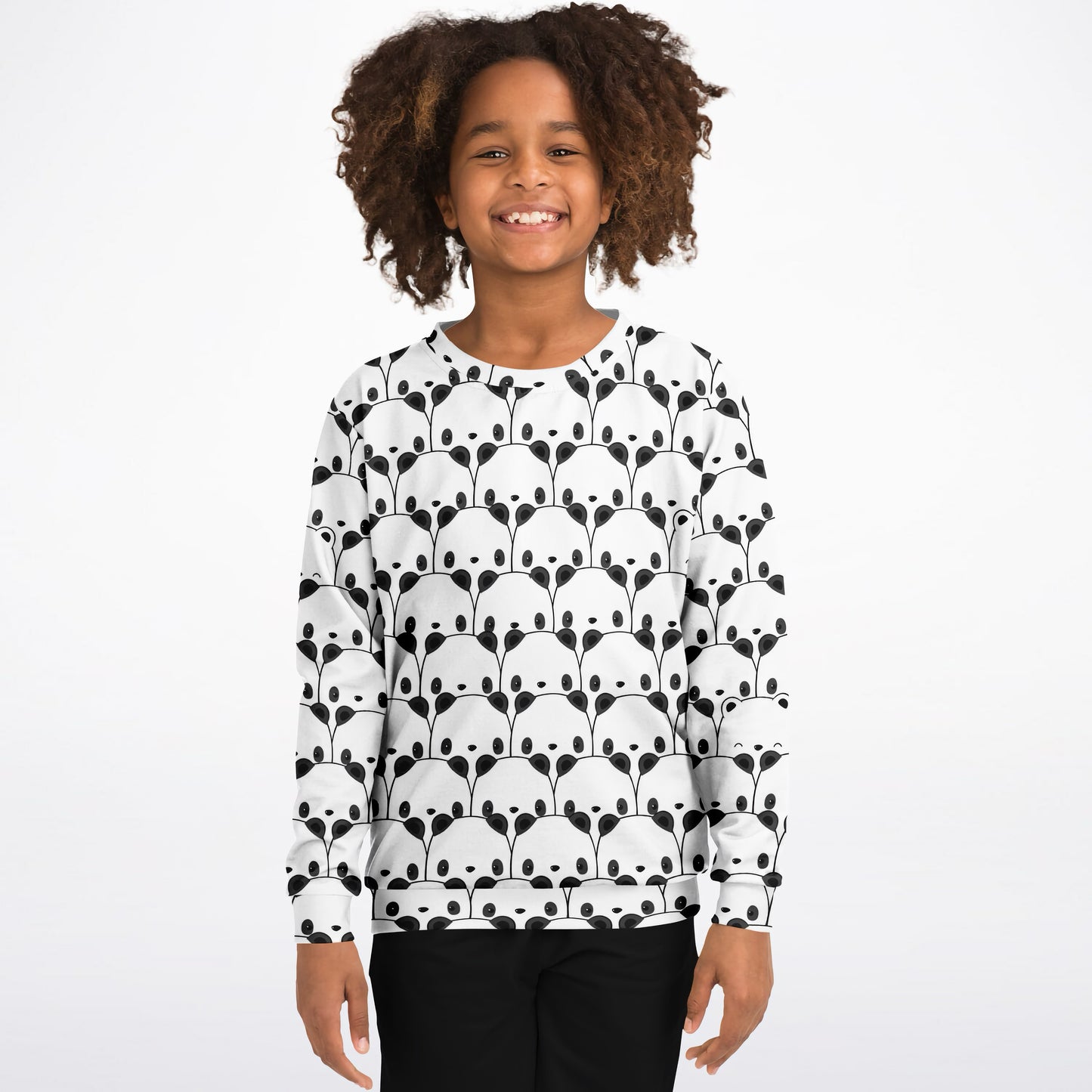 Kids Panda Sweatshirt – Cozy Cotton Fleece or Lightweight Sports Fabric
