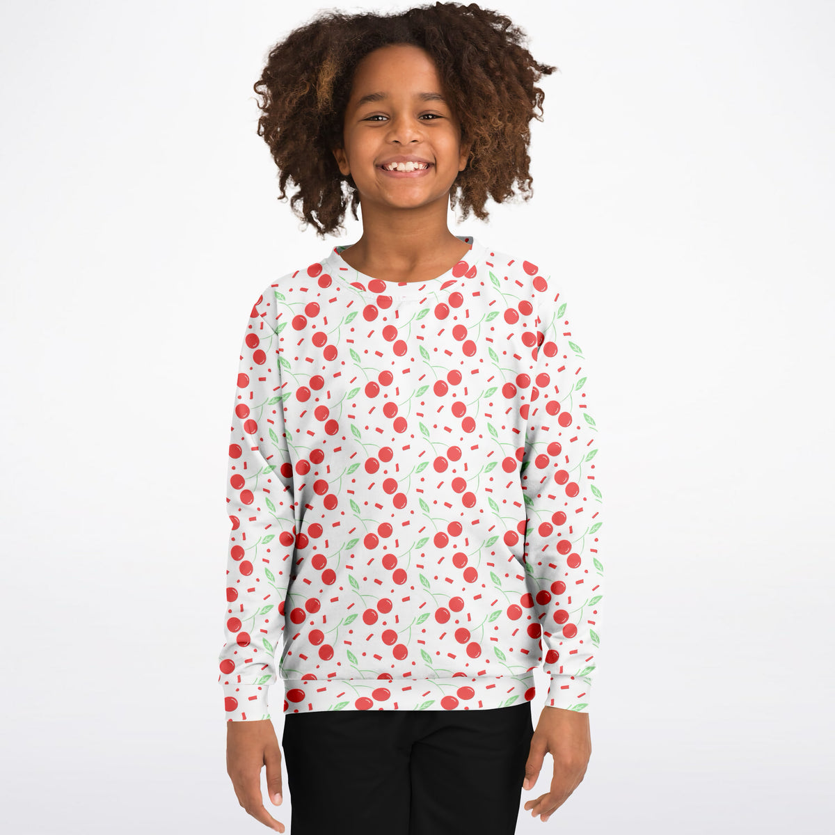 Girls Cute Cherry Sweatshirt – Ultra Soft & Stretchy, Cozy Fleece or Lightweight Sports Fabric Sweatshirt – Ultra Soft & Stretchy, Cozy Fleece or Lightweight Sports Fabric