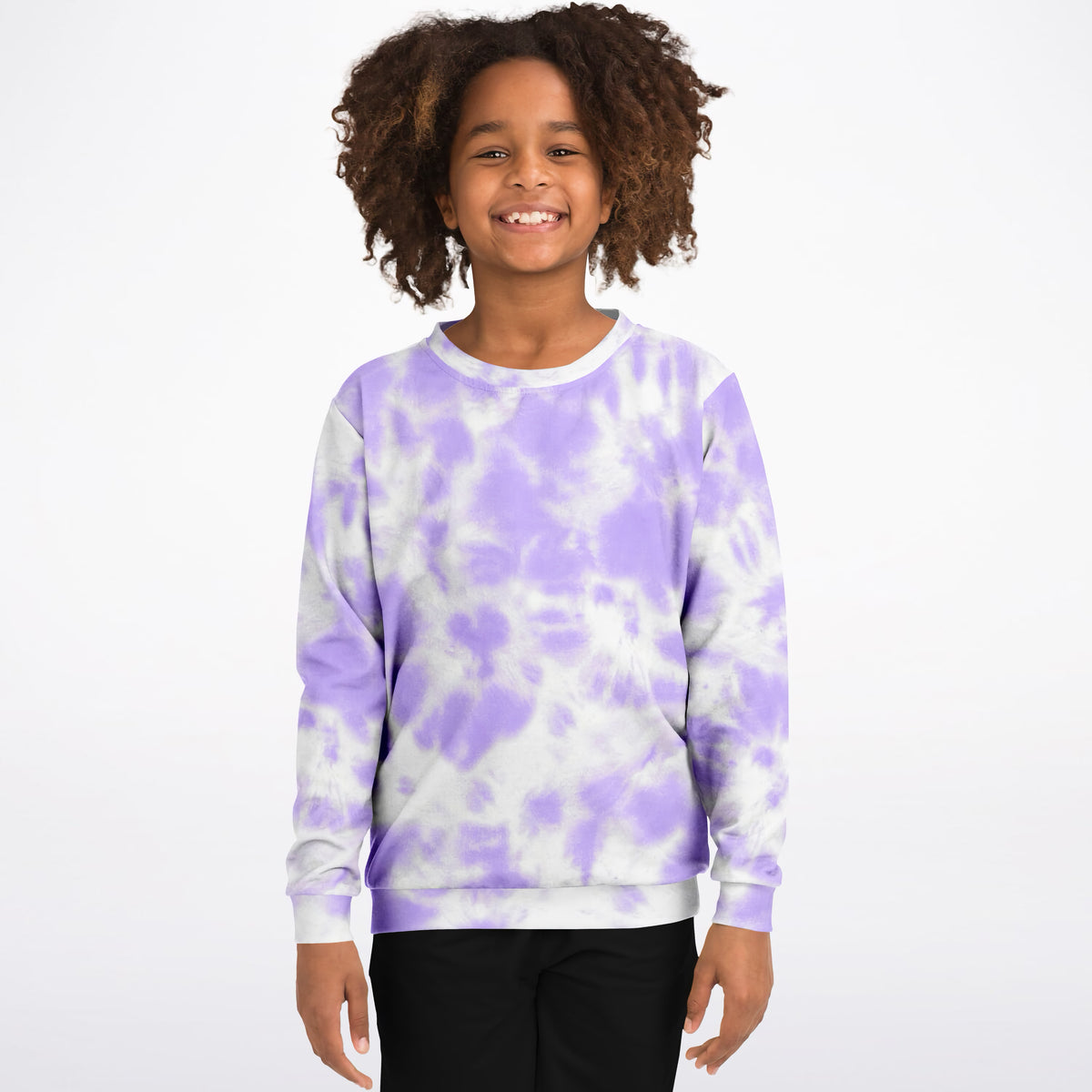 Kids Purple Tie Dye Sweatshirt – Ultra Soft & Stretchy, Cozy Fleece or Lightweight Sports Fabric Sweatshirt – Ultra Soft & Stretchy, Cozy Fleece or Lightweight Sports Fabric