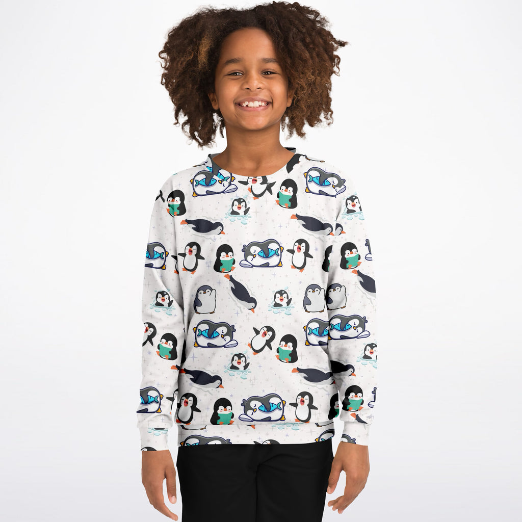 Kids Penguin Sweatshirt – Ultra Soft & Stretchy, Cozy Fleece or Lightweight Sports Fabric Sweatshirt – Ultra Soft & Stretchy, Cozy Fleece or Lightweight Sports Fabric