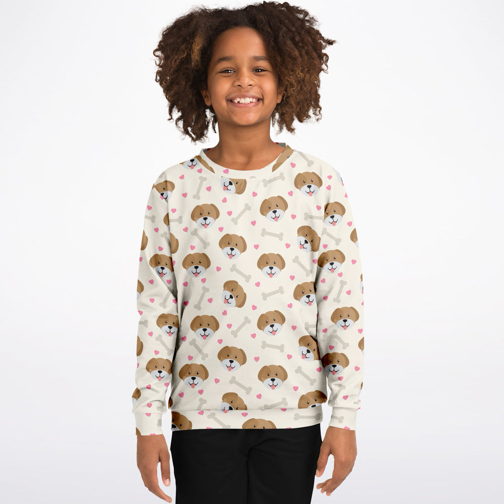 Kids Cute Puppy Sweatshirt – Ultra Soft & Stretchy, Cozy Fleece or Lightweight Sports Fabric Sweatshirt – Ultra Soft & Stretchy, Cozy Fleece or Lightweight Sports Fabric