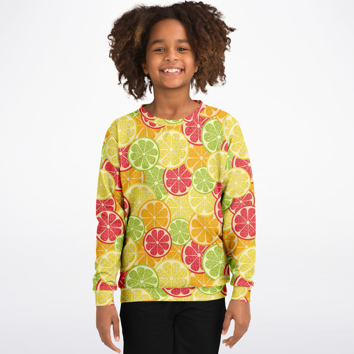 Kids Citrus Fruit Sweatshirt – Ultra Soft & Stretchy, Cozy Fleece or Lightweight Sports Fabric Sweatshirt – Ultra Soft & Stretchy, Cozy Fleece or Lightweight Sports Fabric