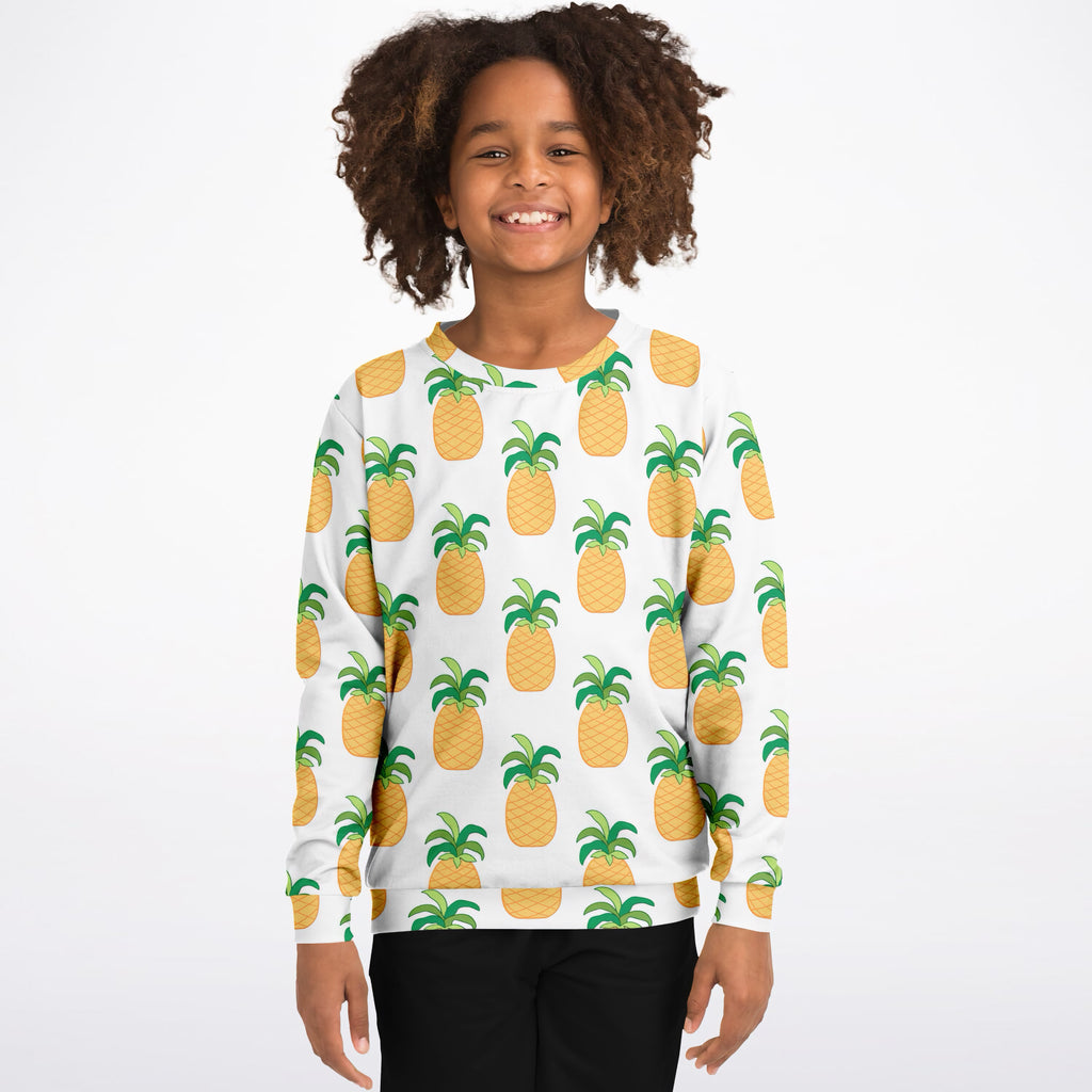 Kids Pineapple Sweatshirt – Ultra Soft & Stretchy, Cozy Fleece or Lightweight Sports Fabric Sweatshirt – Ultra Soft & Stretchy, Cozy Fleece or Lightweight Sports Fabric