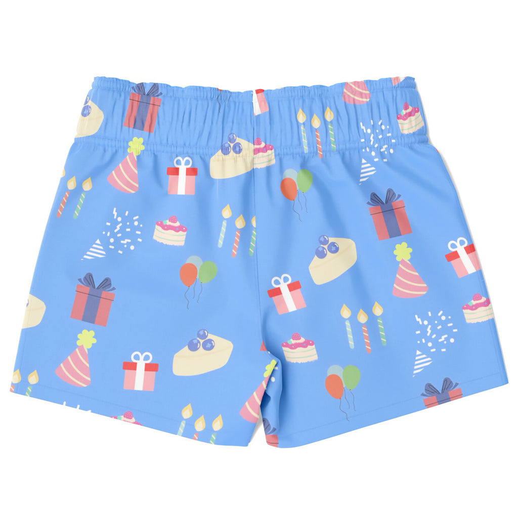 Boys Birthday Party Blue Quick Drying Swim Trunks
