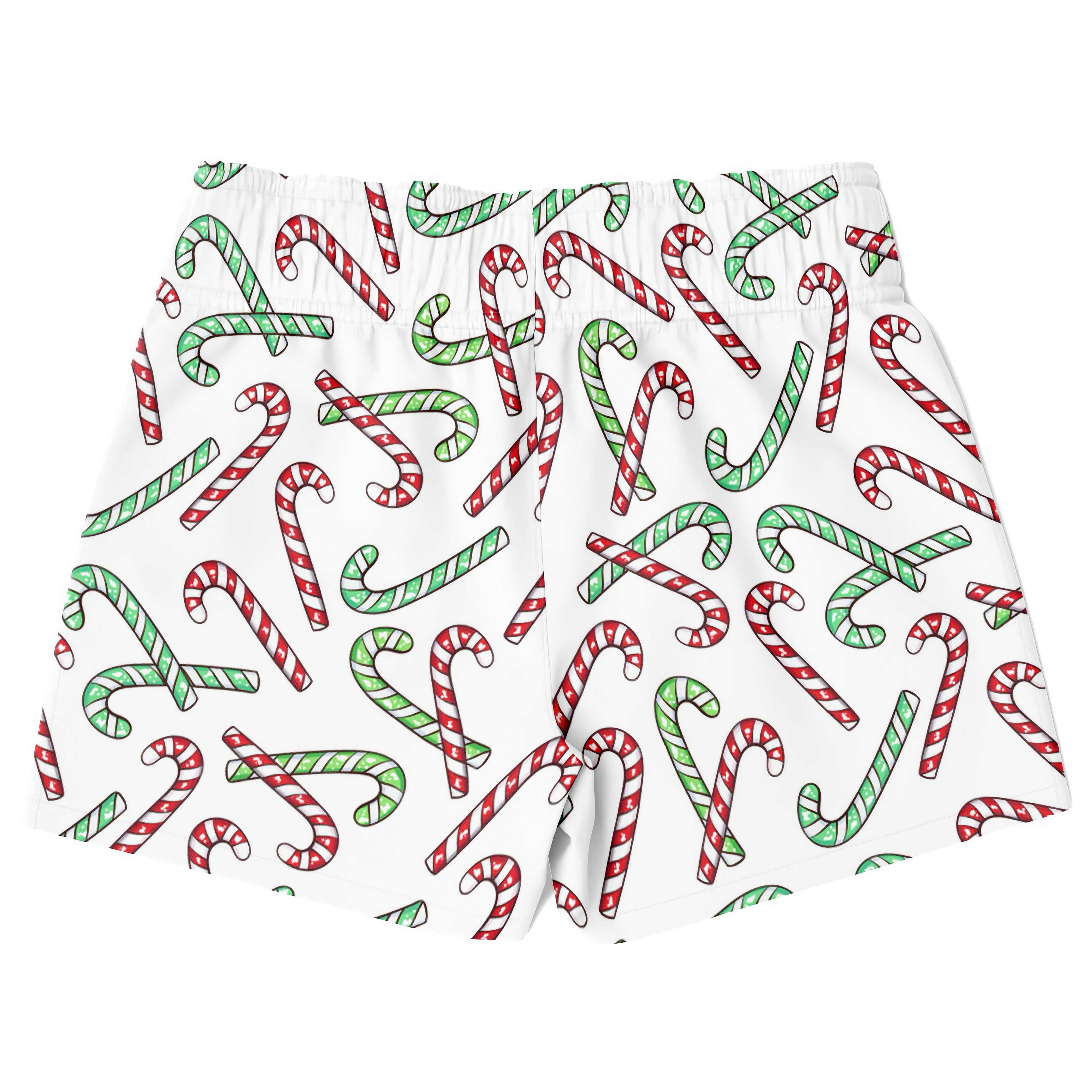 Boys Red & Green Candy Cane Christmas Quick Drying Swim Trunks