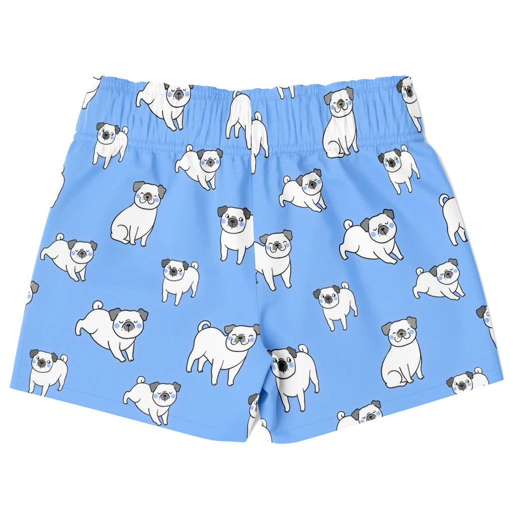 Boys Blue Pug Quick Drying Swim Trunks